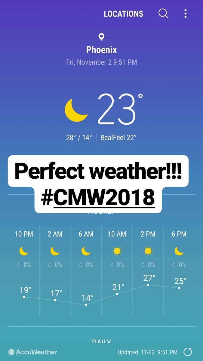 Who else is in Phoenix for the #CMW2018 conference? To think that it's -2C and snowing back home! Loving Phoenix already!