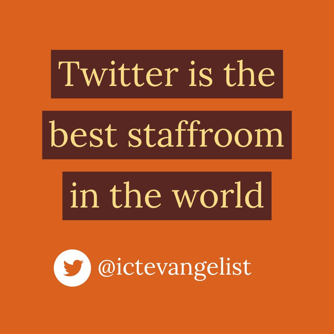 ICTEvangelist's tweet image. Twitter is the best staffroom in the world - a great quote from @LukeReesEdu at #JESSsummit