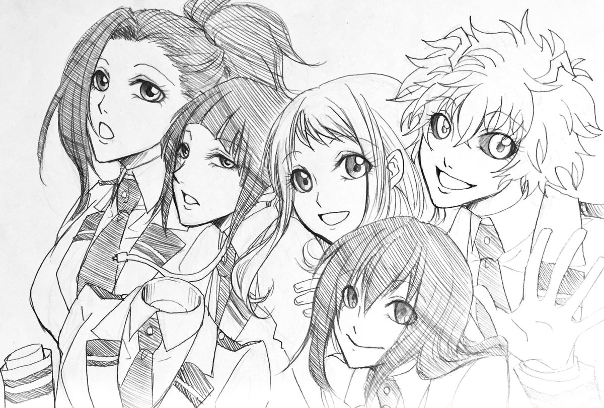 にがつは種村有菜とCLAMPを履修しているので、女の子を描くとそれがジワジワ出てくる。それとデクくんの口が△になってるのも、影響かな。
因みに1番絵柄に影響受けたのは上条明峰さん。野郎どもが大体悪人ヅラなのはSDKYOのせい。 