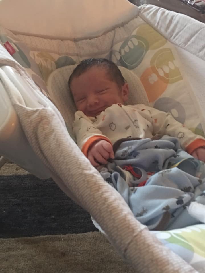 My sweet grandson. Dreaming.