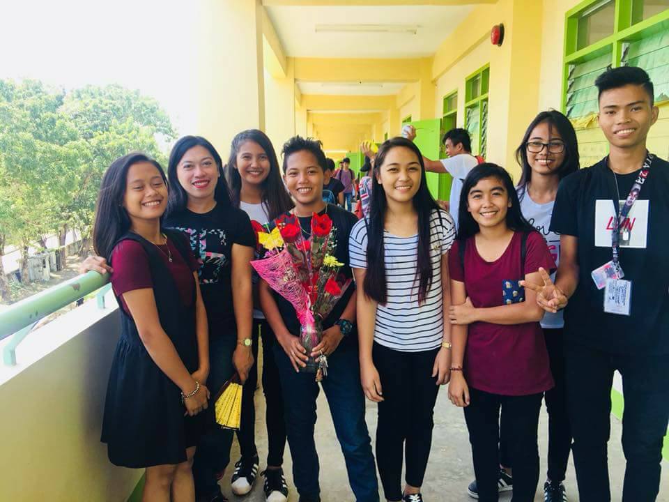 picture w/ my classmate and teacher