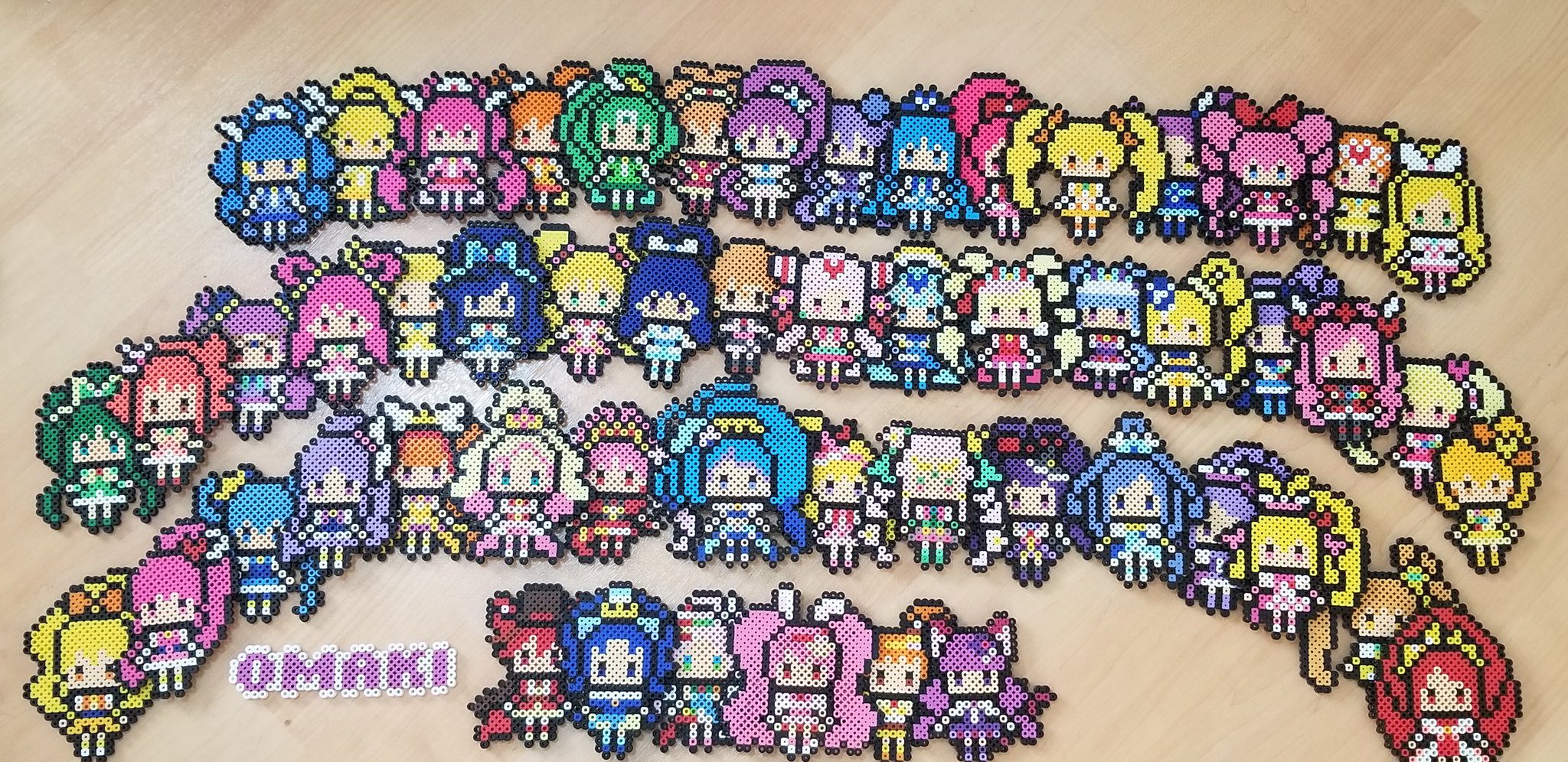 ট ইট র おまき Rab保護者 ﾌﾟﾗﾍﾞ垢 アイロンビーズでプリキュア55人作りました やっと完成 アイロンビーズ プリキュアオールスターズメモリーズ プリキュア15周年