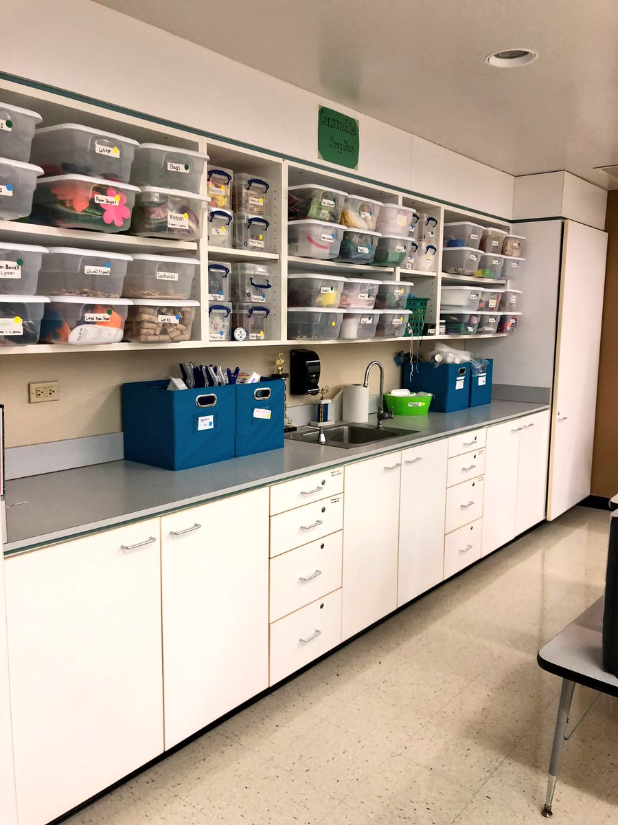 Glover_HGE's tweet photo. We’ve been receiving many donations for our #HGEmakerspace and are so grateful. Carpet squares, flooring tiles, wood tiles and planks, styrofoam, cardboard, and so much more. Thank you for your contributions! Here are some updates pics as our #Makerspace grows! @hgepanthers https://t.co/Jl21Sbe0tY