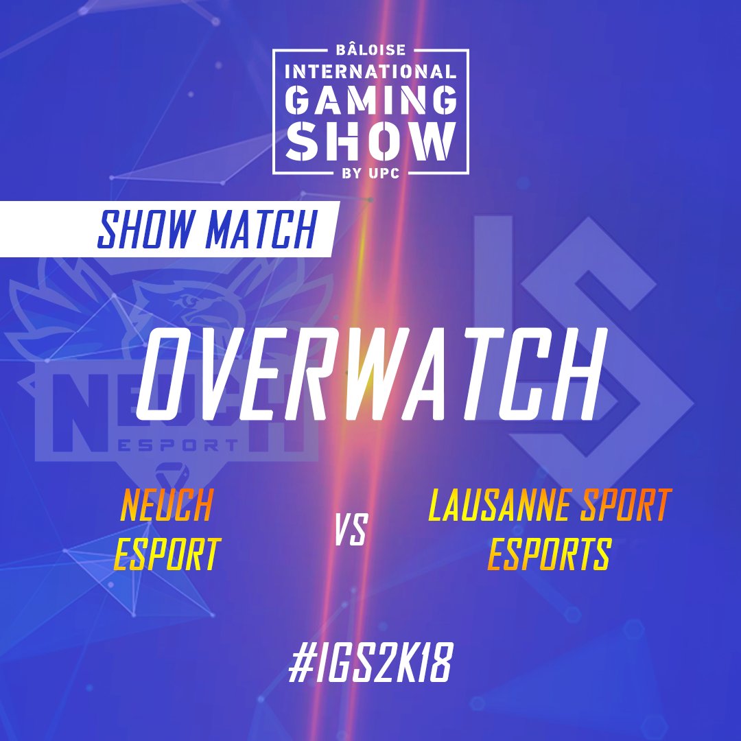 🔥  RDV à 13H30 pour le tournoi Smash Bros Wii U  🐒  (stand 21) et le Showmatch Overwatch Lausanne-Neuchâtel (stand 22) !!  🔥