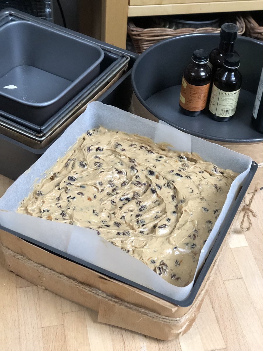 First Christmas cake ready for the oven.