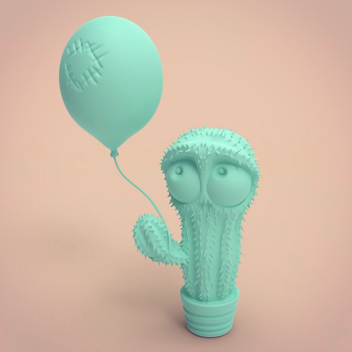 innyspa's tweet photo. Love is pain 🌵💞🎈#love #pain #cactus #plant #3d #pixologic #zbrush #sculpt #cg #digitalart #digital #cartoon #creature #concept #art #artist https://t.co/lNoI7D1jN7