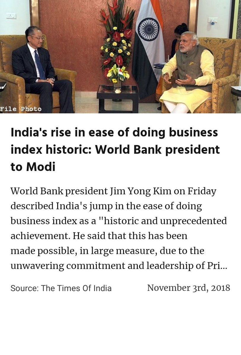 justin23448669's tweet image. #india&apos;s rise in #EaseOfDoingBusinessIndex historic: @WorldBank president to @narendramodi
@BJP4India #modiadvantage2019 #ModiWorks #ModiDelivers #StrongModi_India #ModiFor2019 #Vote4Modi 
timesofindia.indiatimes.com/articleshow/66…

via NaMo App