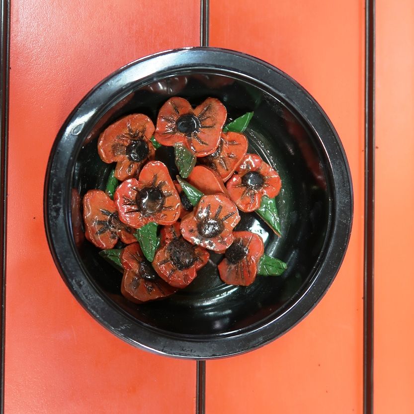 "In Flanders field the poppies blow..." and here at the Centre we have a lovely way to wear a poppy. Hand crafted by Art Makers and each include a donation to <a href="/PoppyLegion/">Royal British Legion</a>