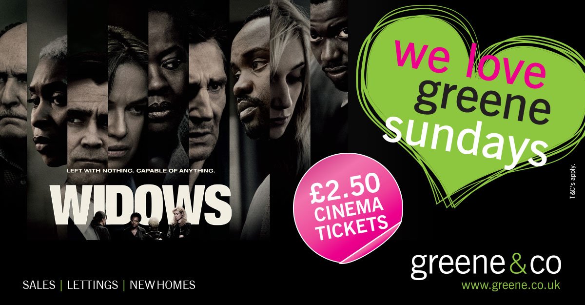 greeneandco's tweet photo. On 18th November at 4.30pm is this months Greene Sundays screening of Widows at The Lexi Cinema. Visit the below to find out how you can get your cheap tickets!
#greenesundays #cinema #thelexi #widows
https://t.co/MQejT1shrw https://t.co/RTGVkSxcHz