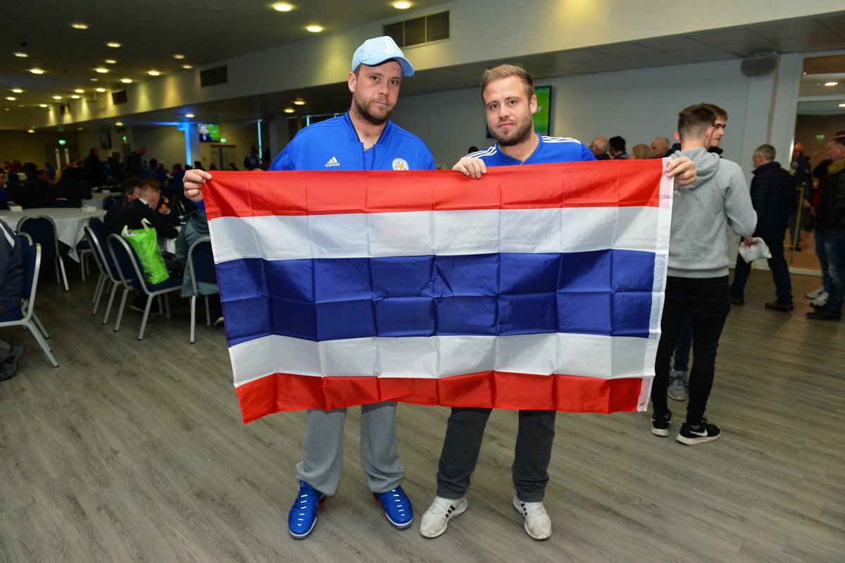 LCFC's tweet image. Leicester City fans have been collecting their free breakfast at King Power Stadium before making the journey to Cardiff for today's game.

#CarLei