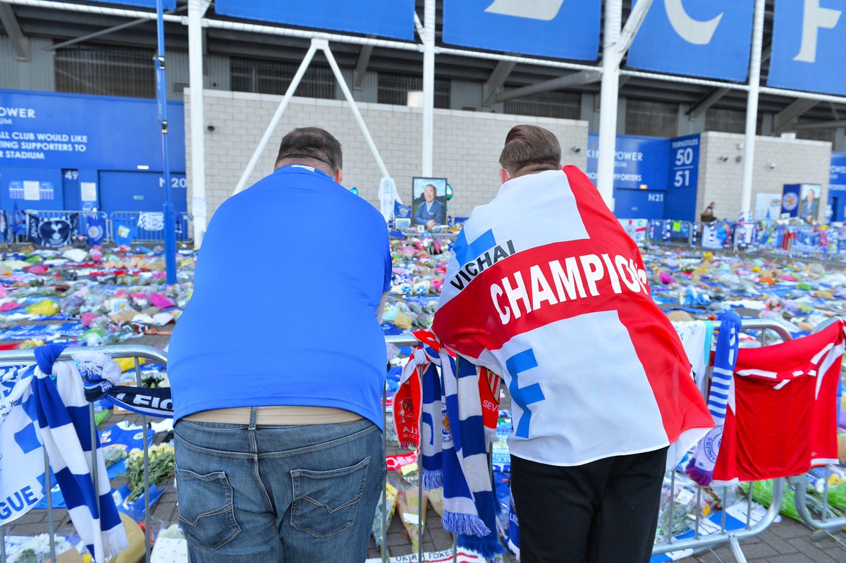 LCFC's tweet image. Leicester City fans have been collecting their free breakfast at King Power Stadium before making the journey to Cardiff for today's game.

#CarLei