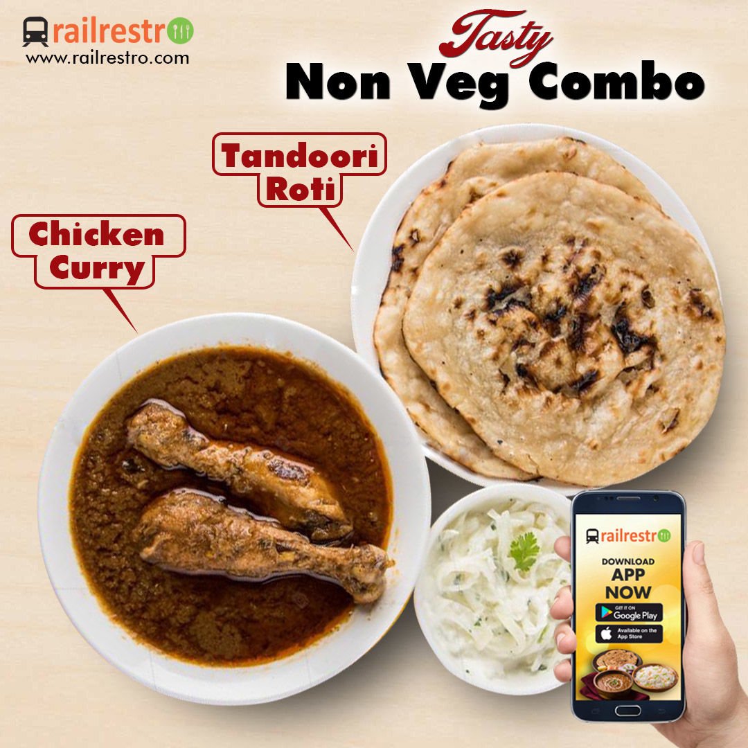Railrestro's tweet image. #WeekendWow: Order Tasty Non-Veg Combo For Dinner Tonight. Download the Railrestro App and Get 5% Off. Use Coupon "APP5". Download The App Now bit.ly/2R8Bv2B