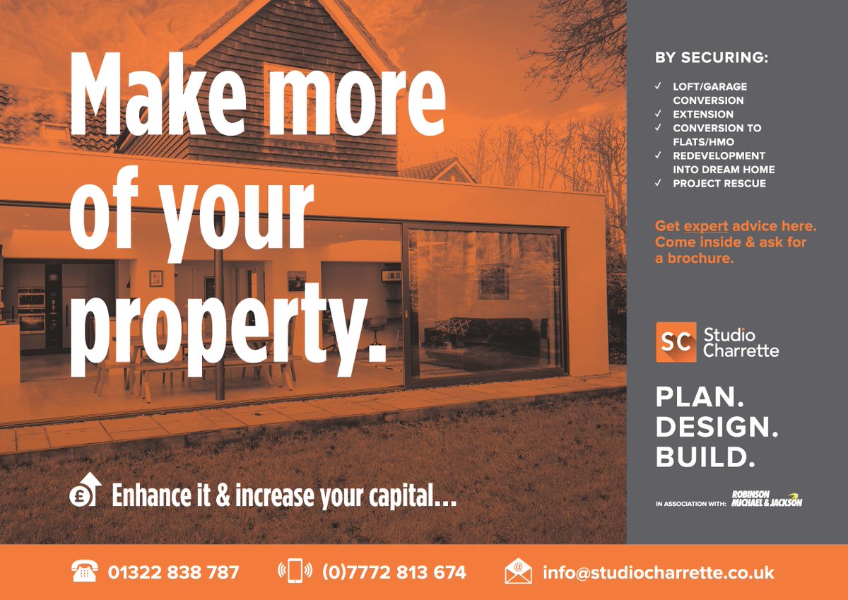 CharretteStudio's tweet photo. Helping property owners make the most of their property, #refurbishments, #redesigns, #housingassociations, #loftconversions, #buildingextensions #basements and now in association with Robinson Jackson Estate Agents in Strood and Gravesend... https://t.co/k5ZoC0gvfH