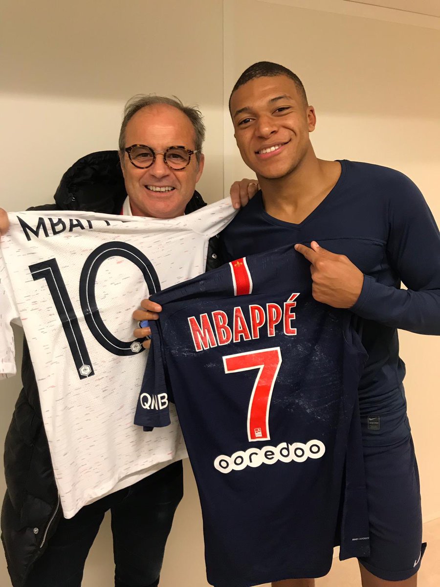 Hasil gambar untuk kylian mbappe dan luis campos