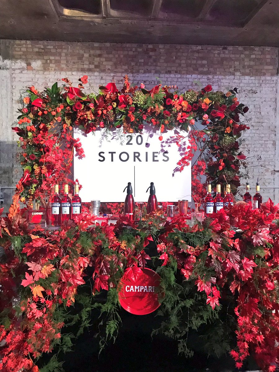Our <a href="/Cocktailsinthec/">Cocktailsinthecity</a> stand last night with <a href="/campari/">Campari</a> - we are there again tonight so come and say Hi! @20StoriesMCR