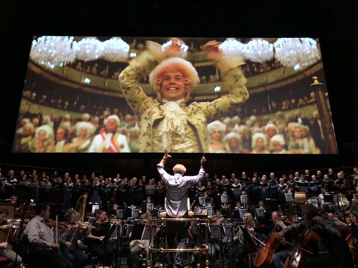 avexclassics's tweet photo. Last night we were thrilled to be back at the @RoyalAlbertHall for #AmadeusLIVE. Here are some snaps from rehearsals with conductor Ludwig Wicki, solo pianist Mei Yi Foo and the fantastic @ASMForchestra and @Philchorus #justtherightamountofnotes #amadeus #filmwithliveorchestra https://t.co/bgPq4Mc29R