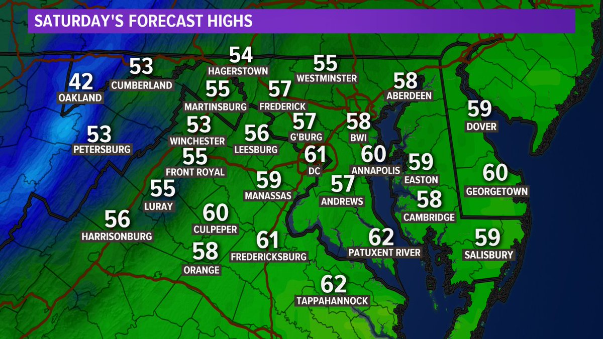 TenaciousTopper's tweet photo. Breezy and much cooler today with highs in the upper 50s to around 60. #terps #wweekend #DC #weather @wusa9 @melissanordwx @TerpsFootball https://t.co/wUw1Itjj8w
