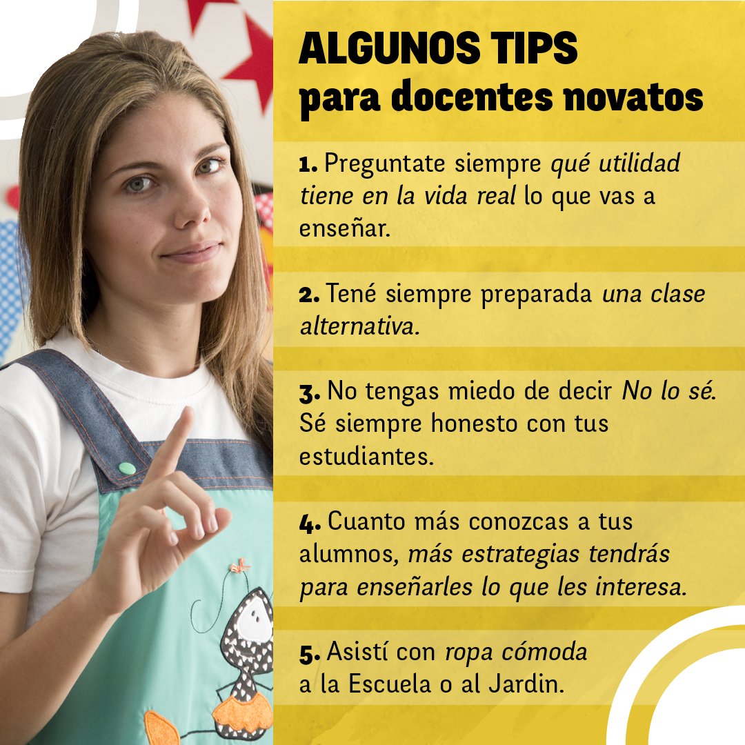 edibaok_antiguo's tweet photo. En #Ediba sabemos que cuando empezás en una profesión tan exigente como la de enseñar, cualquier consejo que puedes obtener siempre es de gran ayuda. Por eso nuestro compromiso con todas las generaciones de maestras y maestros.
#tips #profesores #clase #recursos #planificacion https://t.co/raOmm4CO3s