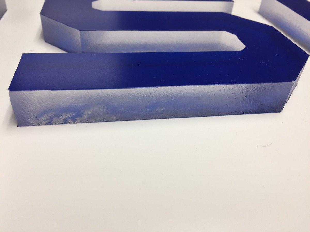 BugdenSigns's tweet image. A different sign. Routered acrylic with translucent vinyl applied to translucent lexan. Makes it really pop. #signs