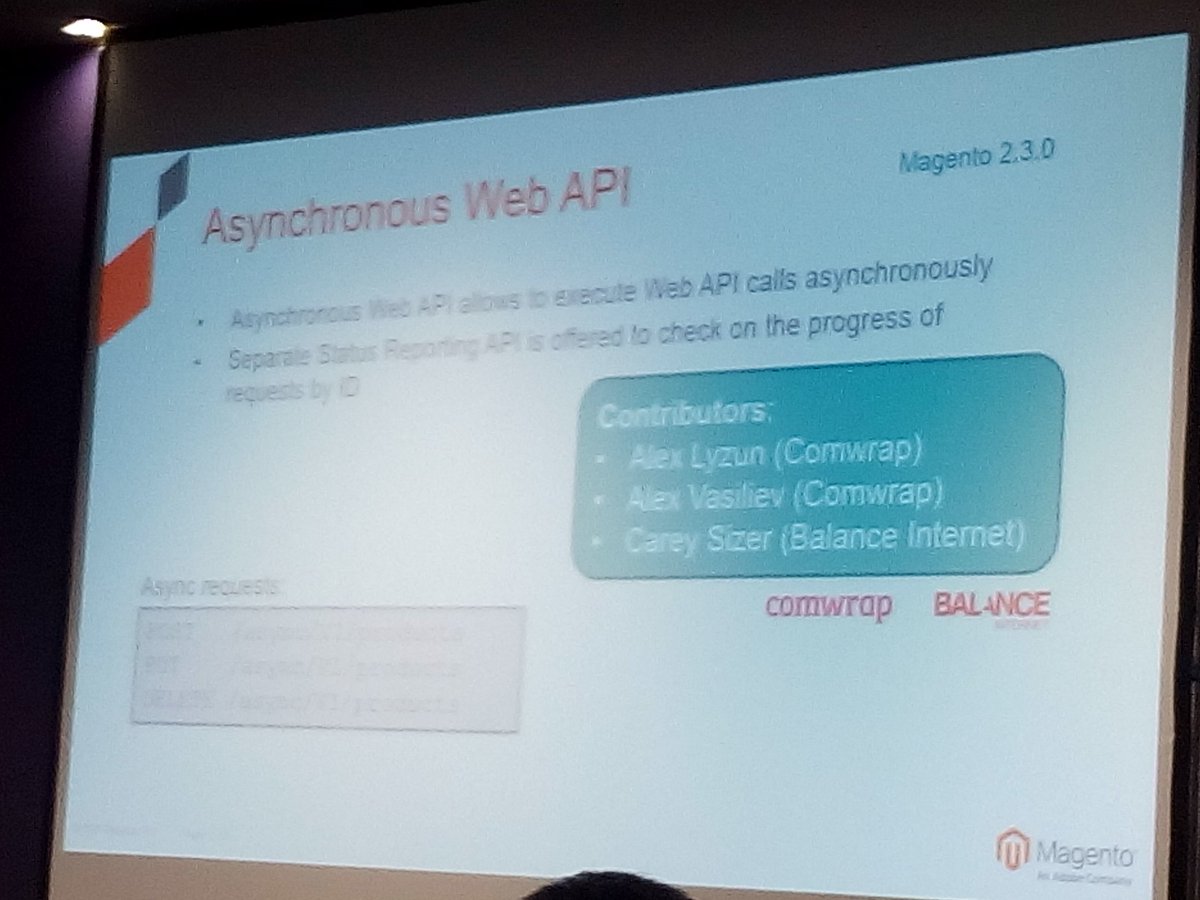artKozynets's tweet photo. Bulk API is one of new features in #magento2.3 #comwrap https://t.co/zG70GPVUQ4