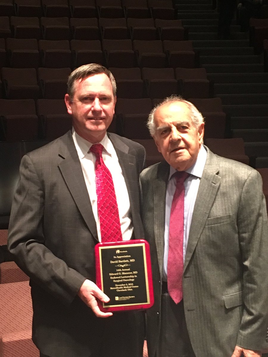 Thank you to Dr. Bartlett for being the 14th Edward G. Mansour Lecturer in Surgical Oncology at MetroHealth Medical Center.