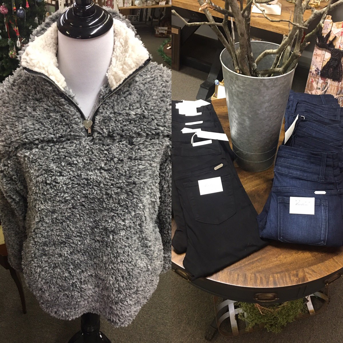 ArtisansOn's tweet photo. So EXCITED!!!  New Inventory!!!  High waisted jeans and the warmest softest Sherpa sweater.
- Open today at 10am
- Open Sunday at 12pm
-
#fashion #sherpa #jeans #jeggings #shopwashmo #boutique #unique #new #christmas #winter #staywarm https://t.co/Uc3ah6r2vz