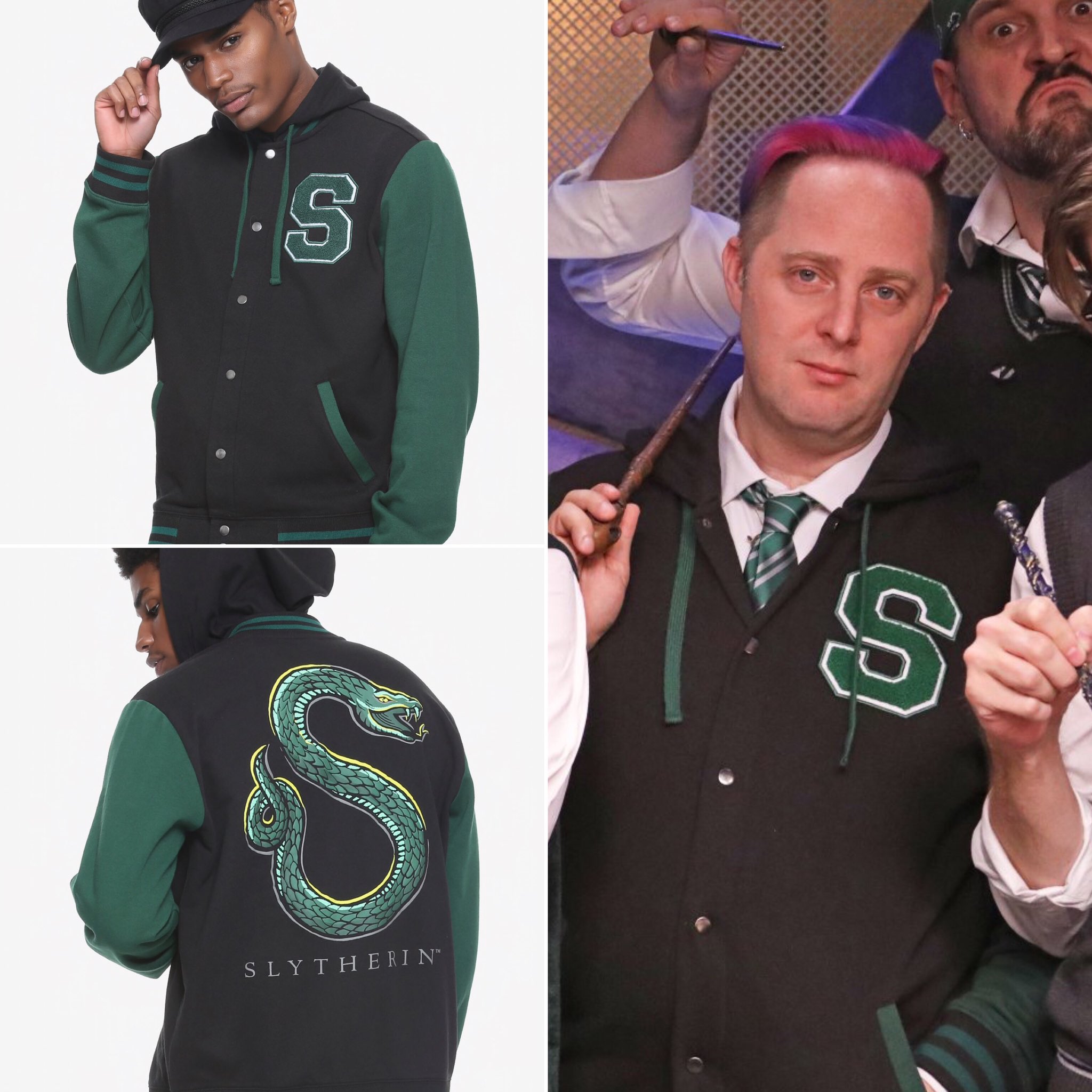Hot topic slytherin varsity jacket deals