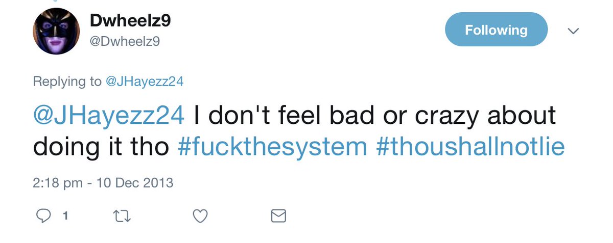 The way I found out that Wheeler ( @education4libs) showed no remorse for his attack was by tracking down his secret twitter account ( @dwheelz9) on which he wrote about his assault saying: “I don't feel bad or crazy about doing it tho  #fuckthesystem.”
