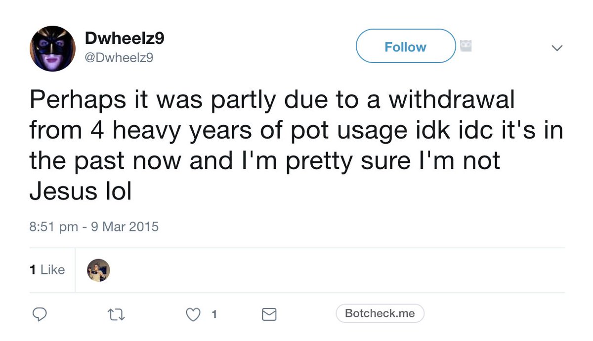 Wheeler's ( @Education4Libs) secret twitter account also provided me a wealth of other information such as pictures of Wheeler discussing his heavy drug and alcohol use.