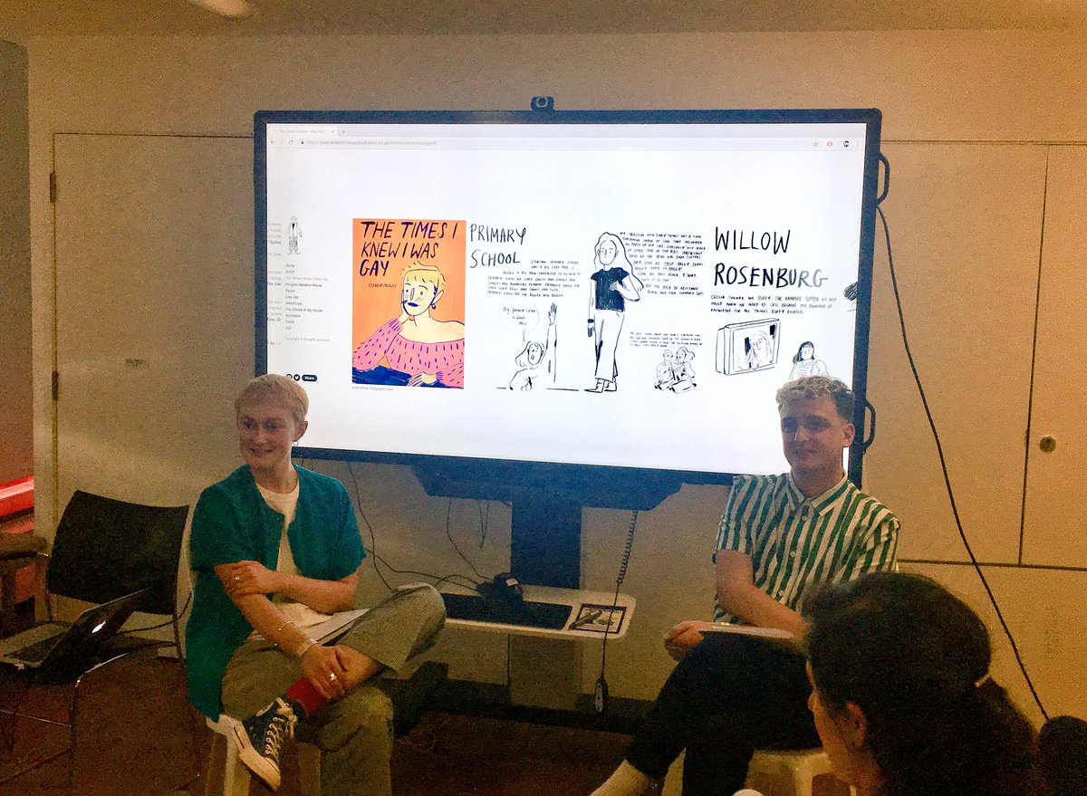 watching <a href="/ellistrate/">Ellie Crewes</a> and @criticalprvrsn talk at <a href="/wearebif/">BIF</a>  about The Times I Knew I Was Gay was one of the coolest things ever. warm, smart, funny, and so very queer