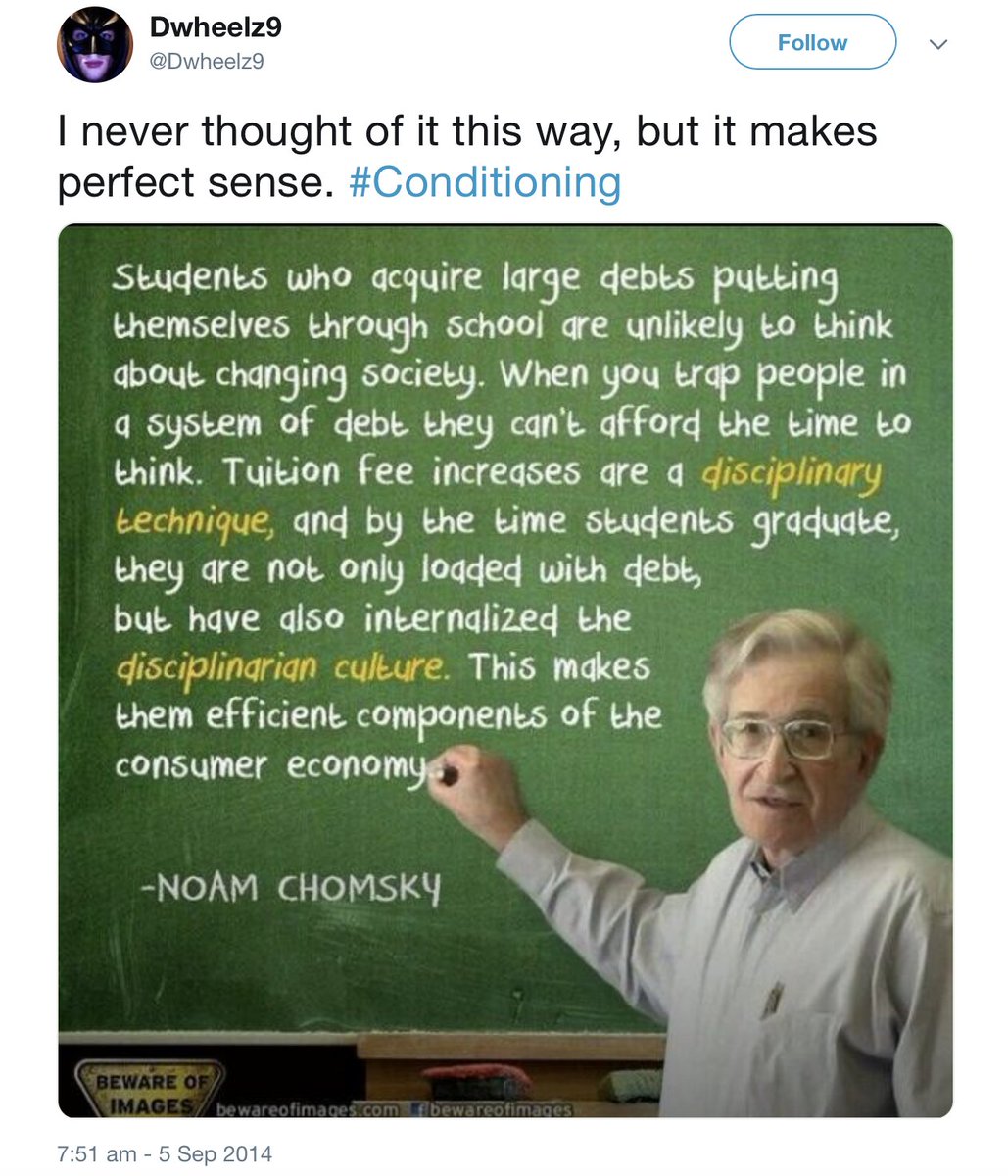 Dylan Wheeler's ( @Education4Libs) secret twitter account ( @Dwheelz9) also showed me that he used to have a very different approach to politics tweeting out Noam Chomsky quotes, calling for a revolution, and attacking the rich and capitalist system.