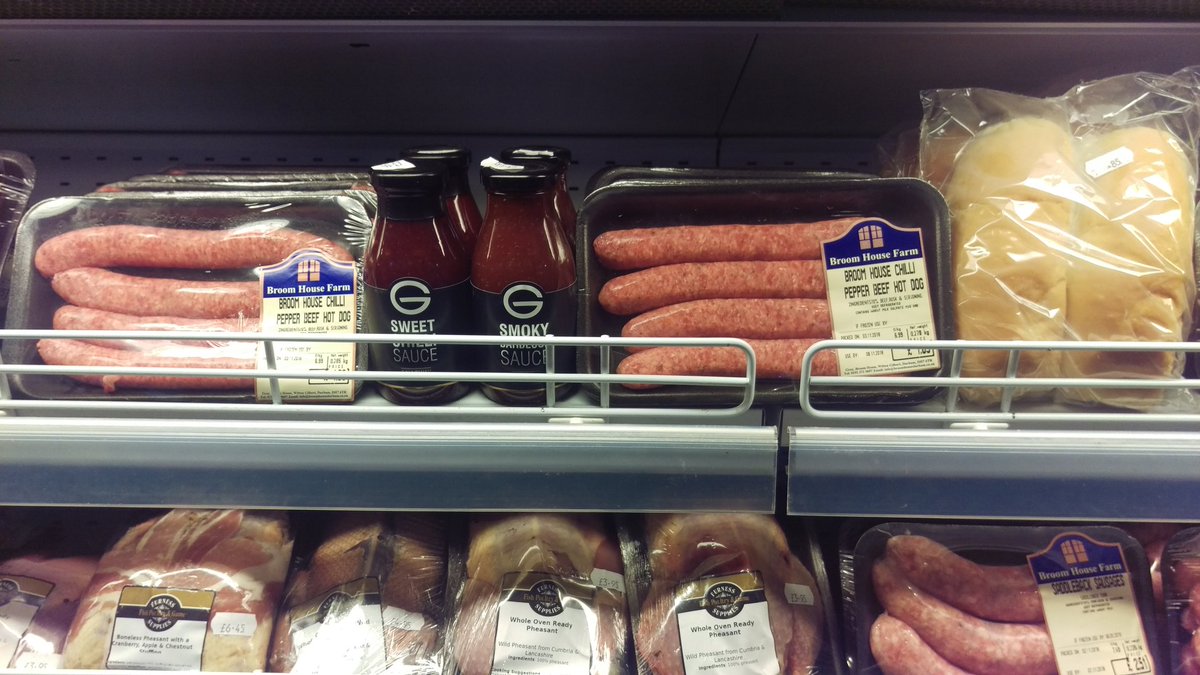 This #BonfireNight #Weekend only! Our limited edition <a href="/broomhousefarm/">Broom House Farm</a> beef, chilli and pepper hotdogs. Perfectly paired with <a href="/GeordieBakers/">Geordie Bakers</a> finger buns &amp; @Gallowayburger #BBQ sauce. #Butcher #Durham #GoLocal <a href="/appetitemaguk/">Appetite Magazine</a> <a href="/ThisisDurham/">This is Durham</a>