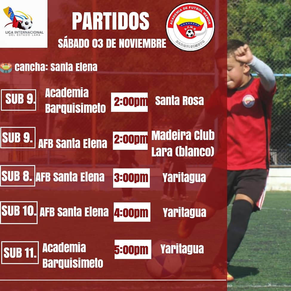 #Institucional | ¡Sábado Futbolero!⚽
.
🔔Ya estamos en la Jornada 5 definitiva de la @ligainternacional  y estos son nuestros partidos el día de hoy, apoya a los equipos en cualquier lugar usando la etiqueta #TEAMAFB. . #ligainternacional