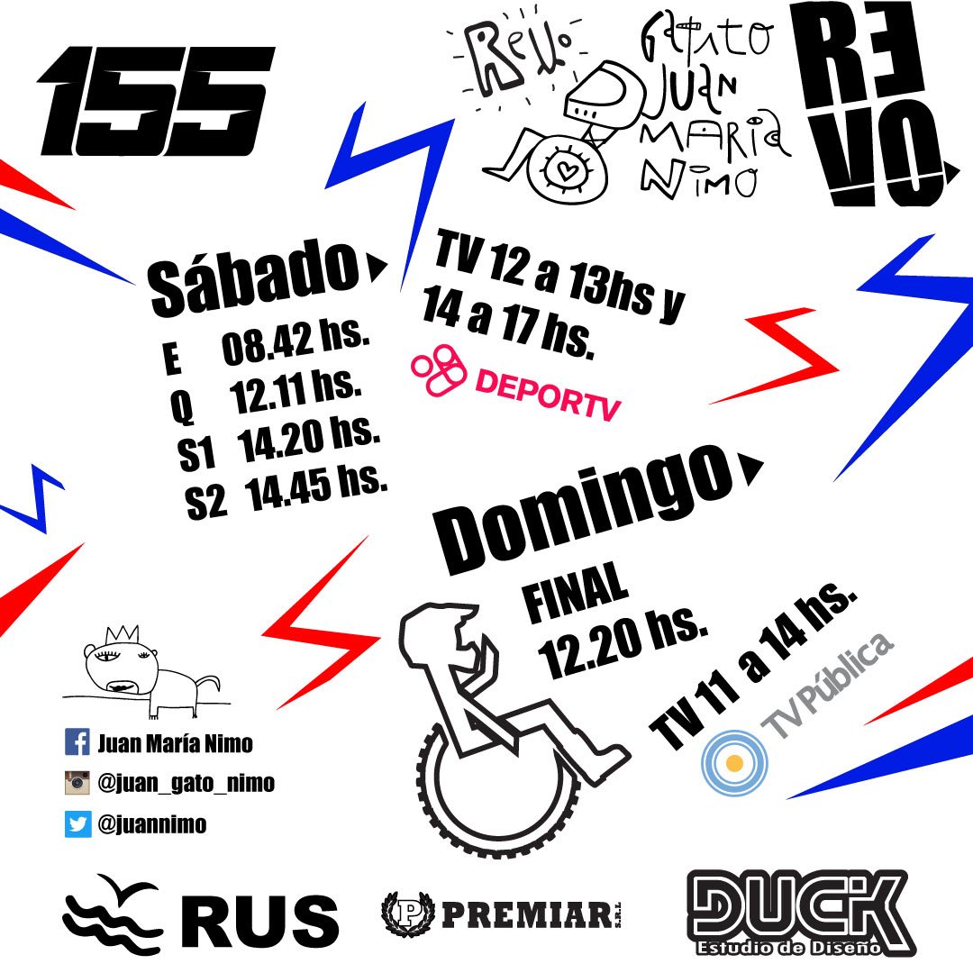 Los horarios del #TCPistaMouras 🏁 en La Plata📍#ACTC #REVO #RUS #CarrerasArgentinas