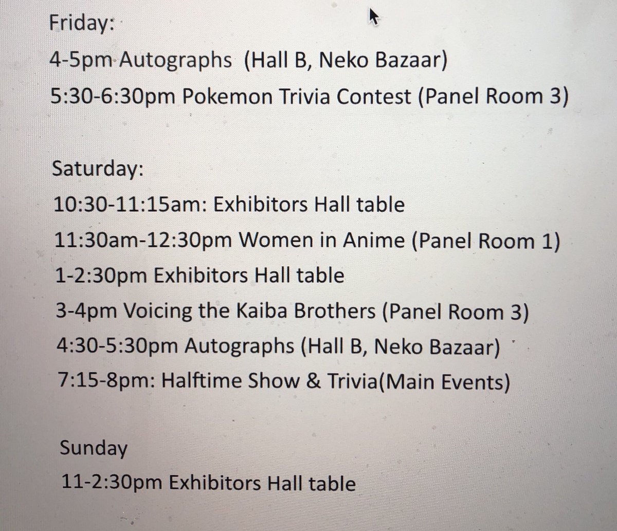 Tara Joan Of Arc Sands Mornin It S Nekocon Day 2 Come Say Hi I Ll Have Autographs Panels With Eric Stuart Michelleruffvo1 Caitlinsvoice Lauren A Landa Amanda Celine Virginia Anime Hampton Nekocon Pokemon