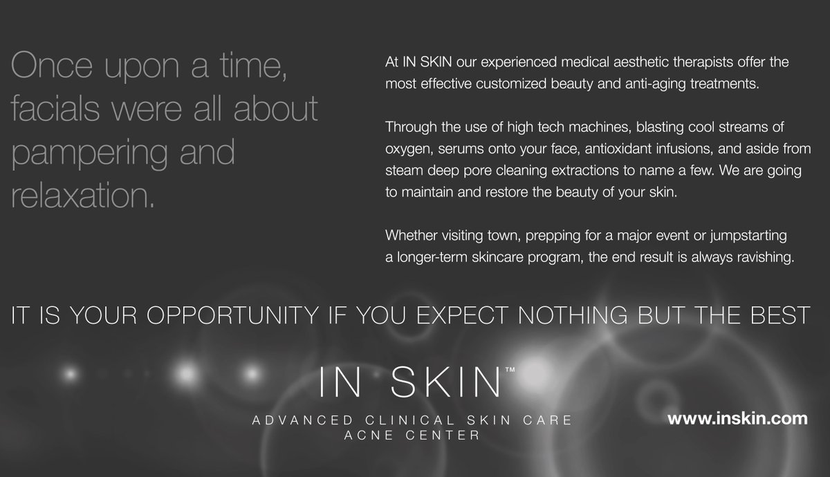 InSkin2300inc's tweet photo. IN SKIN, the art and the science of treating your skin. More information here► https://t.co/NDXxTRXSjN #inskin #inskinmiami #40yearsofresults #effortlessbeauty #thesecret #antiaging #onlyinmiami #coconutgrovemiami #coconutgrove #youngskincare https://t.co/PSPlkPc68w