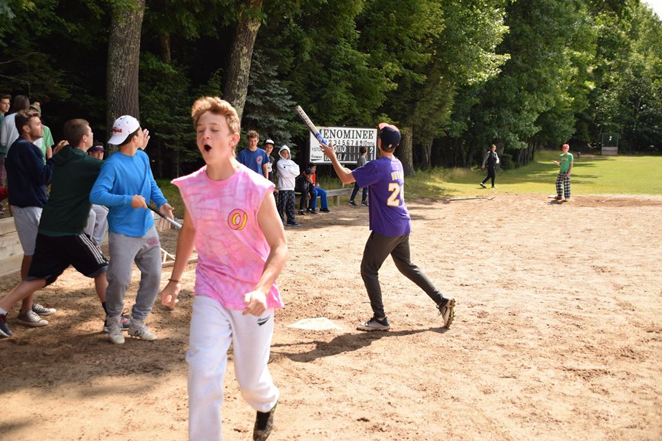 CampMenominee's tweet photo. "Whoooooooo! Let's go!!!!" #HomeRunOnTheBBSD #TwiLightLeague #CMSoftball #Clincher https://t.co/u6FGpwcshs