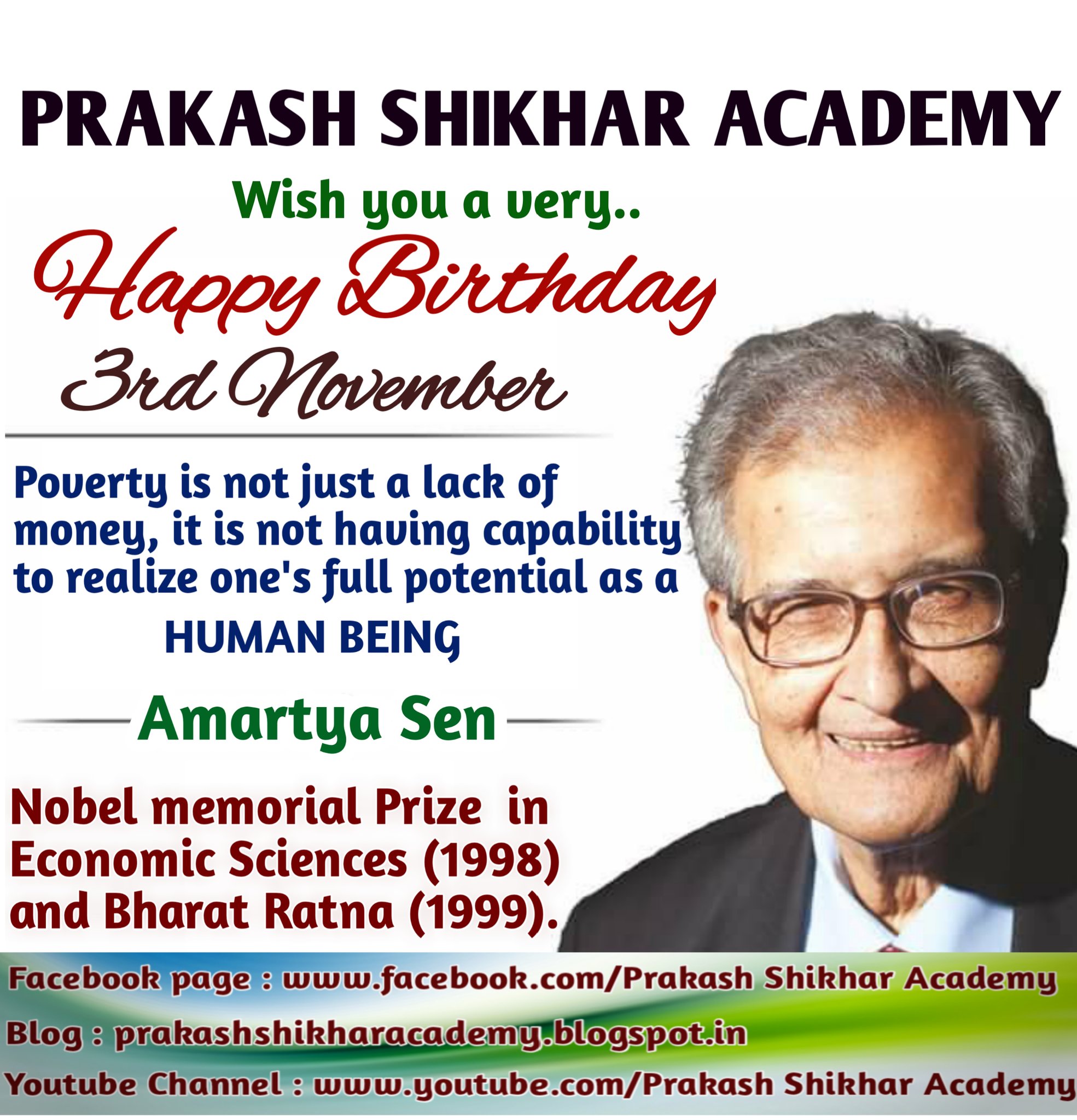 \"HAPPY BIRTHDAY\"
      \Amartya Sen\ 