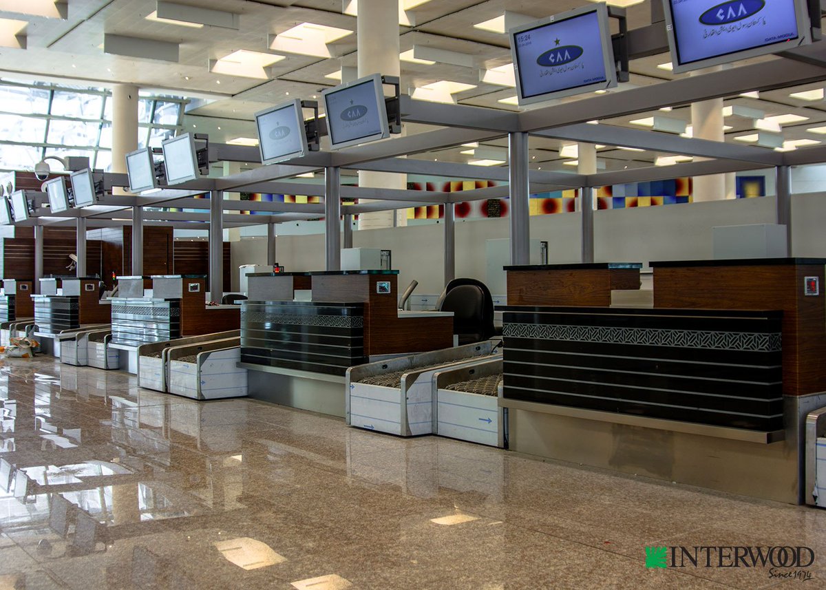 interwoodmobel's tweet image. The Islamabad International Airport is furnished with beautifully designed counters provided by Interwood to assist customers&apos; travel plans. #Interwood #IIAP #ARCOP #Airport #Architecture #Counters #Travel #Islamabad_International_Airport #InterwoodCorporateProjects