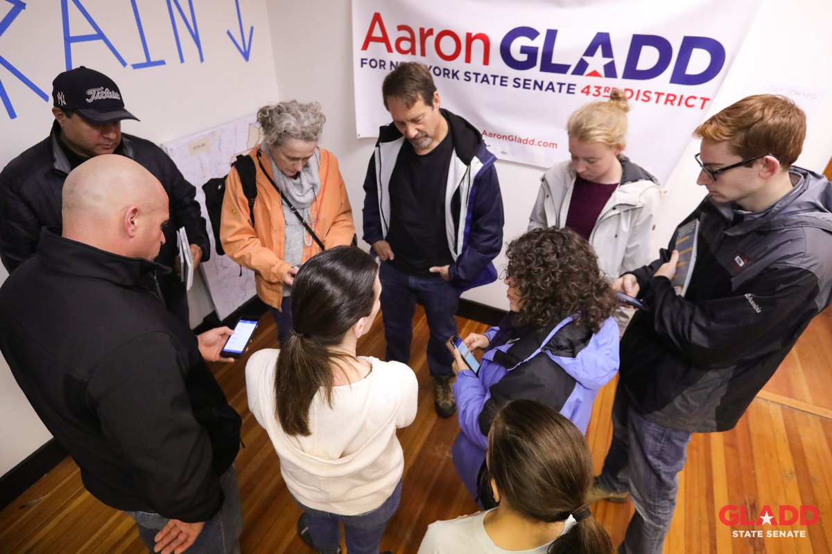 AaronGladd's tweet photo. This was the crowd by 9am in Rensselaer this morning— they are fired up and ready to #GOTV! https://t.co/MTNAk7OgNa