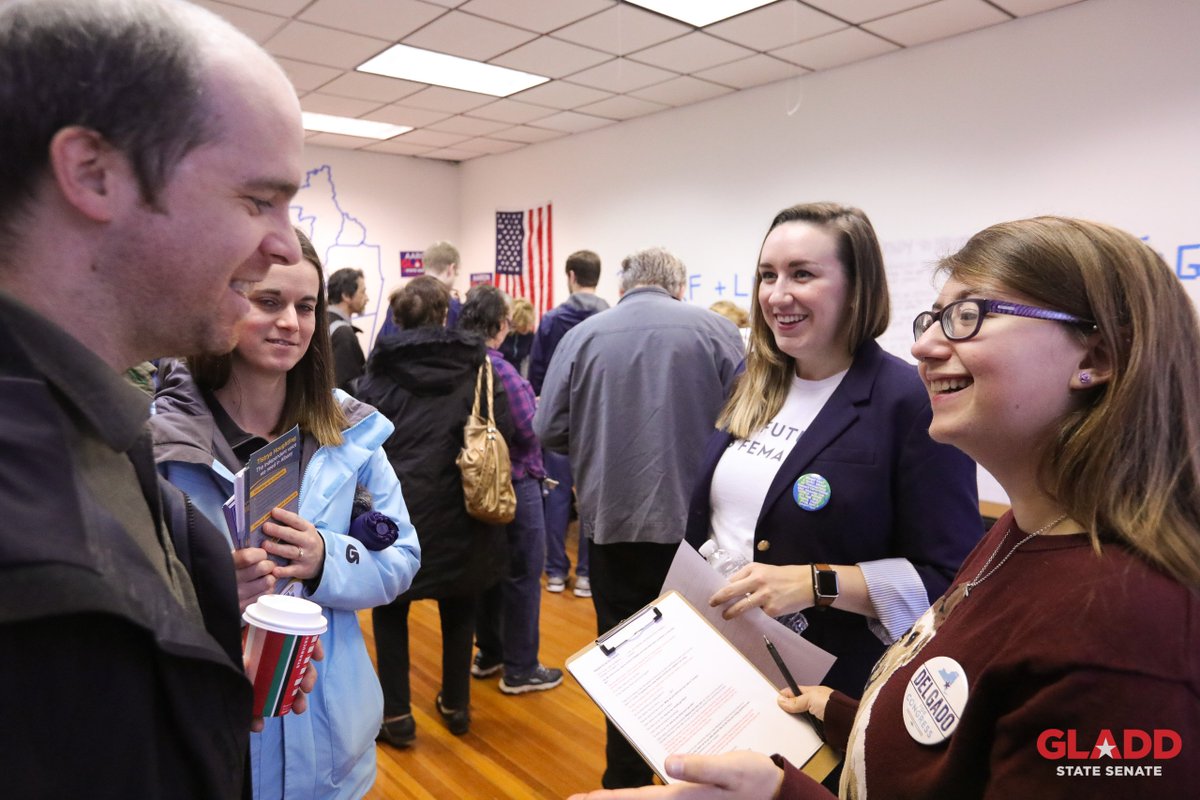 AaronGladd's tweet photo. This was the crowd by 9am in Rensselaer this morning— they are fired up and ready to #GOTV! https://t.co/MTNAk7OgNa