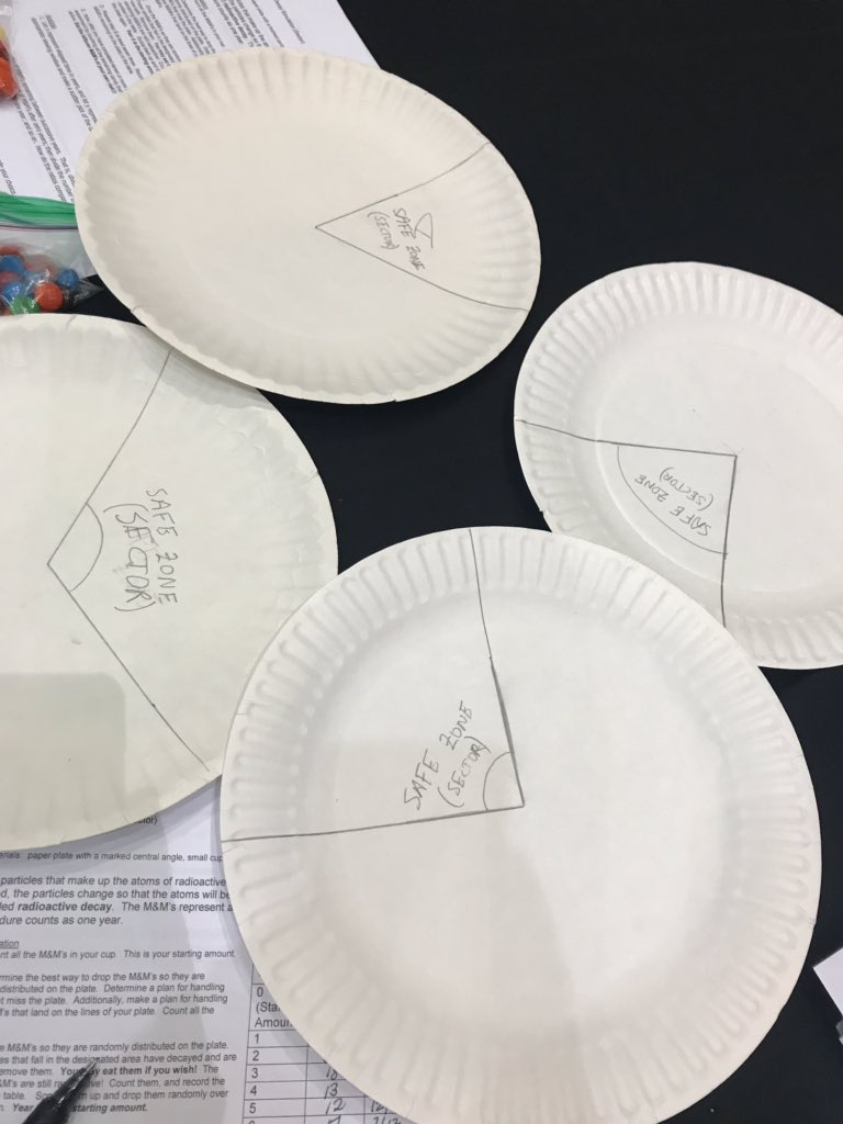 sumunderwood's tweet photo. A new way to do the classic m&amp;m decay problem!  #NCTM2018 #nctmkc #mtbos https://t.co/ewA6kjtnJK