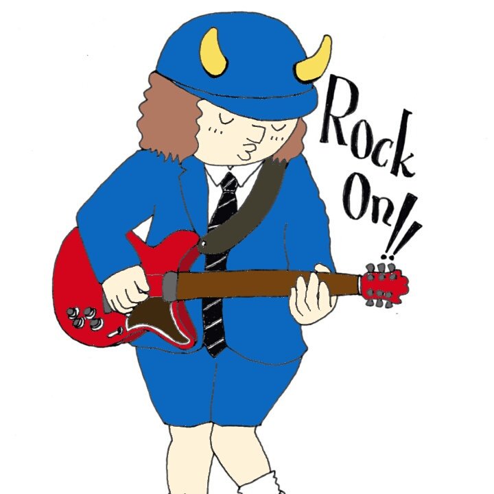 みきたにし イラストやギターの人 My Llustration I Angus Young From Ac Dc I Love You アンガスヤング Angusyoung Acdc