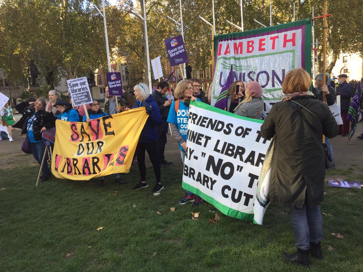 ProspectBL's tweet photo. A few more photos from the middle and the end of the national #saveourlibraries #Museums & #culture demonstration in London! #mylibrarybyright #libraries #highfiveheritage https://t.co/3GRPppweMy