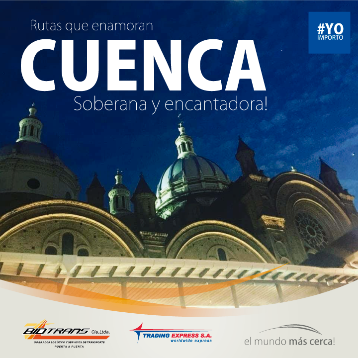 BidtransEcuador's tweet photo. #Cuenca, Soberana y encantadora. Felicidades en tus fiestas #AtenasdelEcuador!! ¡Viva Santa Ana de los Ríos de Cuenca !
📦📦Fácil Rápido y Confiable! #YoImporto con #Bidtrans y #TradingExpress #Elmundomáscerca https://t.co/RipWBnRRIb https://t.co/JdW5ouWby6