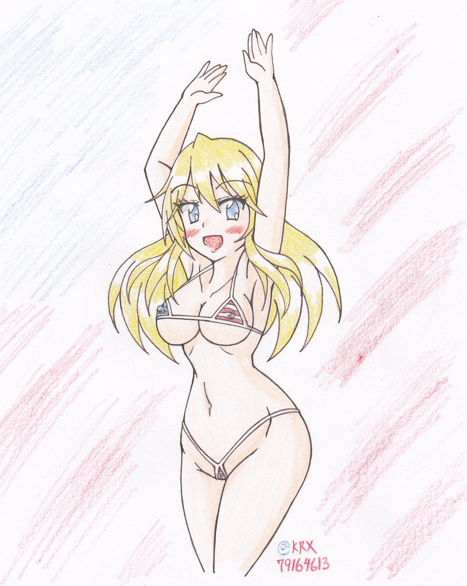 #艦これ版深夜の真剣お絵描き60分一本勝負
#艦これ版真剣お絵描き60分一本勝負_20181103
#アイオワ
アメリカンパツキン美女の星条旗ビキニ 