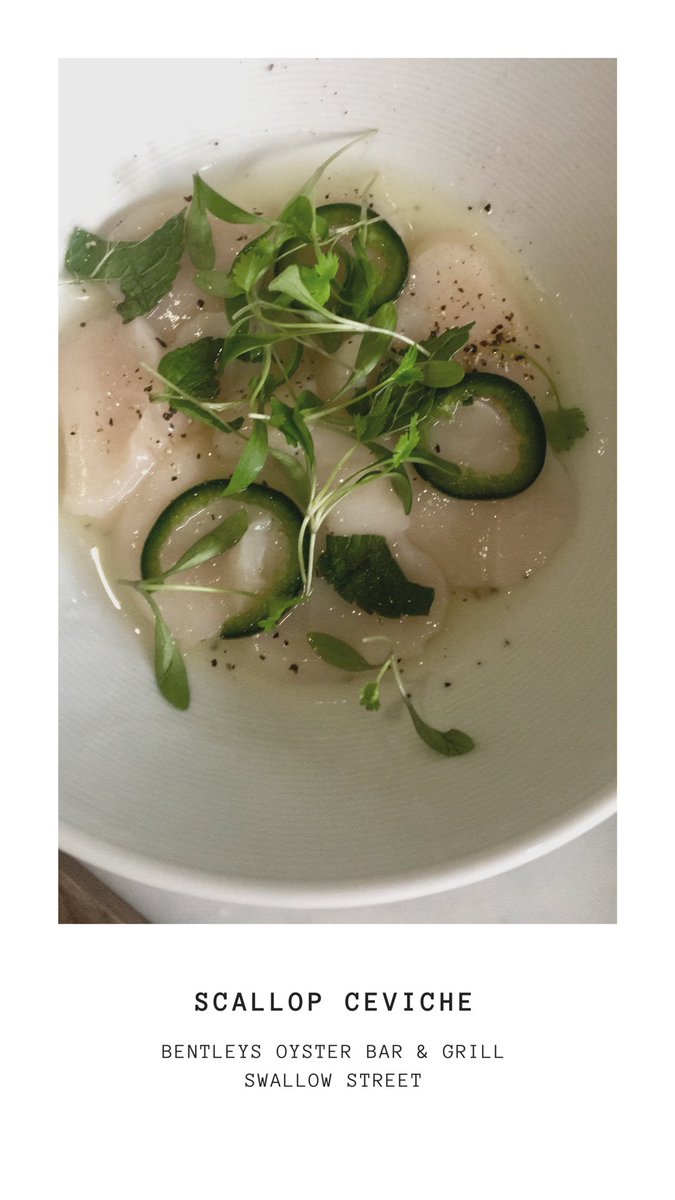 Our favourite Scallop Ceviche of all time <a href="/Bentleys_london/">Bentley's Oyster Bar</a> #mayfair #ceviche