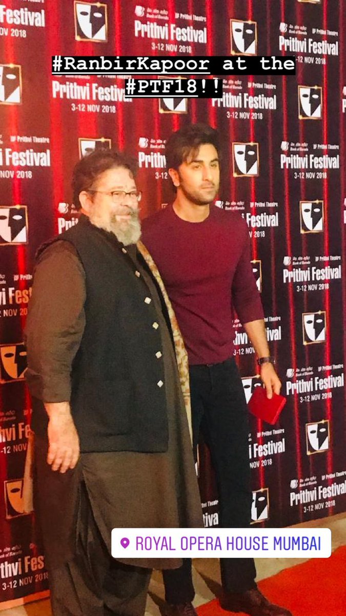 [New Pucture] Ranbir Kapoor with Kunal R Kapoor at #PrithviFestival.