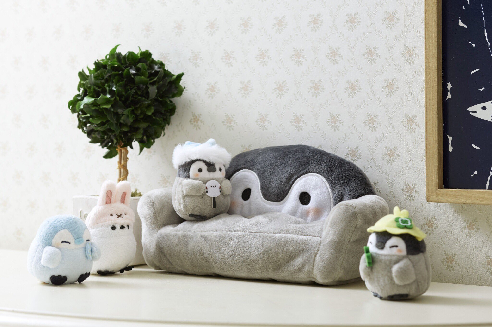 コウペンちゃん　ソファ　手乗りマスコット3点　ぬいぐるみ コウペンちゃんグッズ公式 على X: 