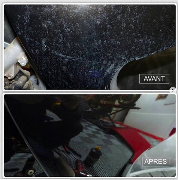 ELavcar's tweet photo. Rénovation de peinture sur ces éléments de carrosserie de scooter ⬇⬇⬇
Au programme :
💫Décontamination et suppression des traces de calcaire.
💫Polissage.
💫Lustrage.
Toujours avec notre gamme @carpolish13fr !
#polissage #lustrage #auto #moto #polish https://t.co/Rz1jKhtfnO